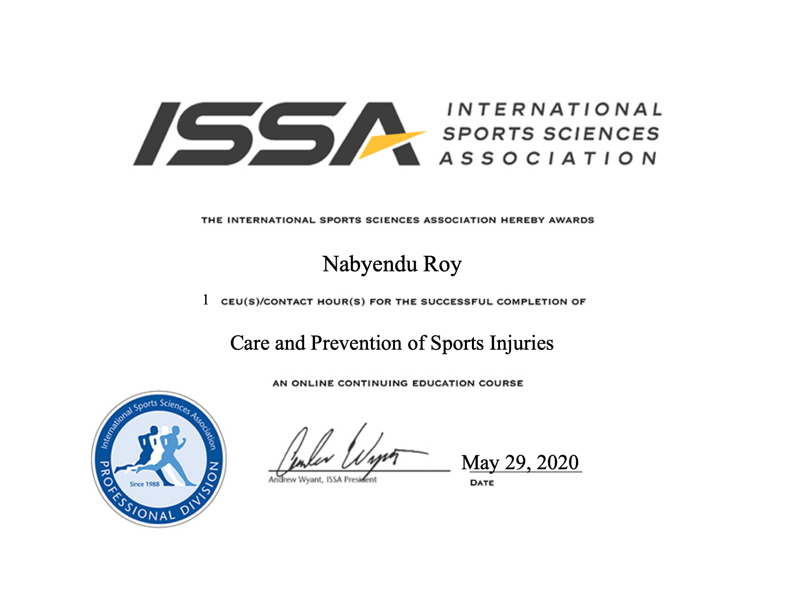 Certification 1